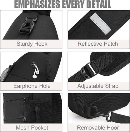 Crossbody Bags for Women Men Trendy Sling Bag Bakpack Casual Chest Bag with Convertible Shoulder Strap