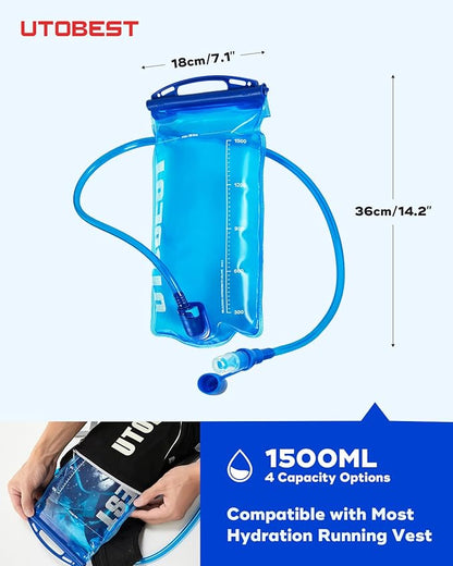 Water Bladder,Hydration Bladder 1L, 1.5L, 2L, 3L Water Bladder for Hiking Backpack, BPA Free, Leak Proof Water Reservoir for Running Cycling
