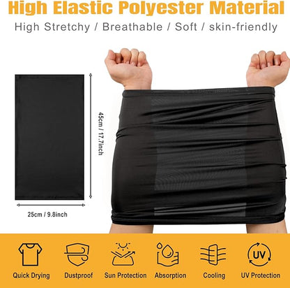 HONGTEYA 6 Pack Neck Gaiter Face Mask: Breathable Windproof Face Cover Balaclava High Elastic Earloop Bandana for Men Women