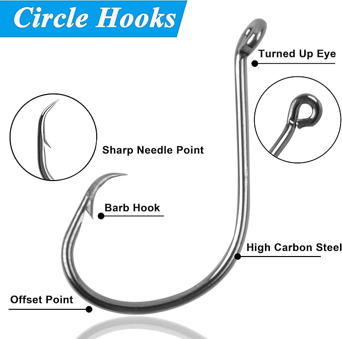 Fishing Hooks Bobbers Tackle Kit, 228pcs Freshwater Fishing Starter Kit Included Octopus Circle Hooks, Baitholder Hooks, Wide Gap Hooks, Bobbers, Sinker Weights for Bass Trout Panfish Catfish