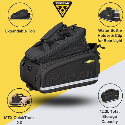 Topeak MTX TrunkBag - Rear Bicycle Bag - Spacious Storage and Easy Mounting