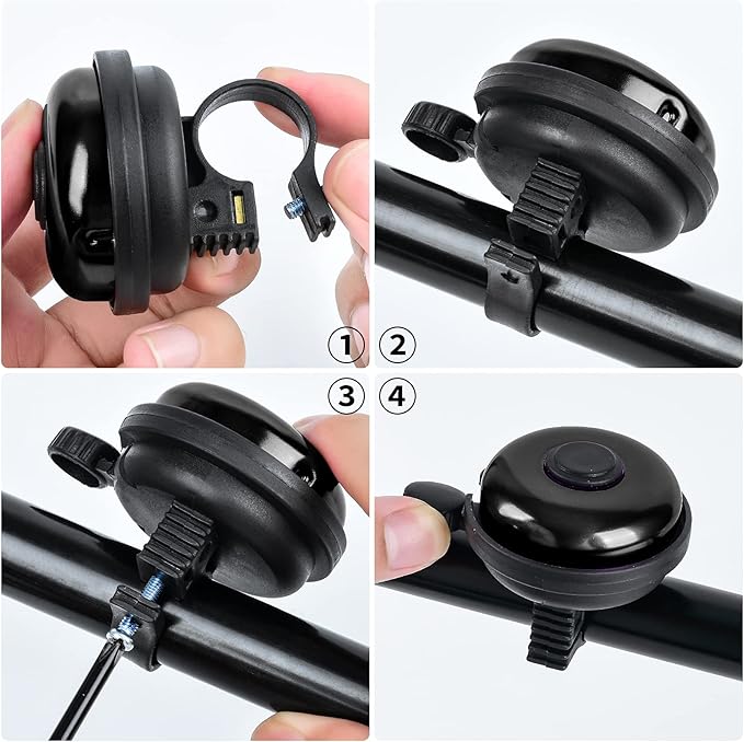 Classic Bike Bell, Aluminum Bicycle Bell, Loud Crisp Clear Sound Bicycle Bike Bell for Adults Kids