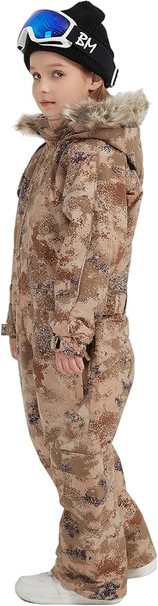 Kids Girls Boys Waterproof Colorful One Piece Snowsuits Coveralls Ski Suits Jackets Winter Jumpsuits