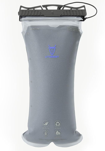 Insulated Water Bladder with Bite Valve Cover Keeps Water Cool or Warm for Hours, Leakproof TPU Hydration for Hiking Camping and Backpacking