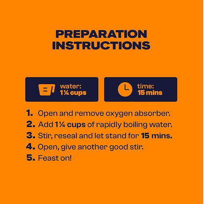 BIGHORN Mountain Food Bourbon BBQ Pulled Pork and Beans - premium freeze dried meals for backpacking food - dehydrated camping food for backpacking meals - 2 Servings