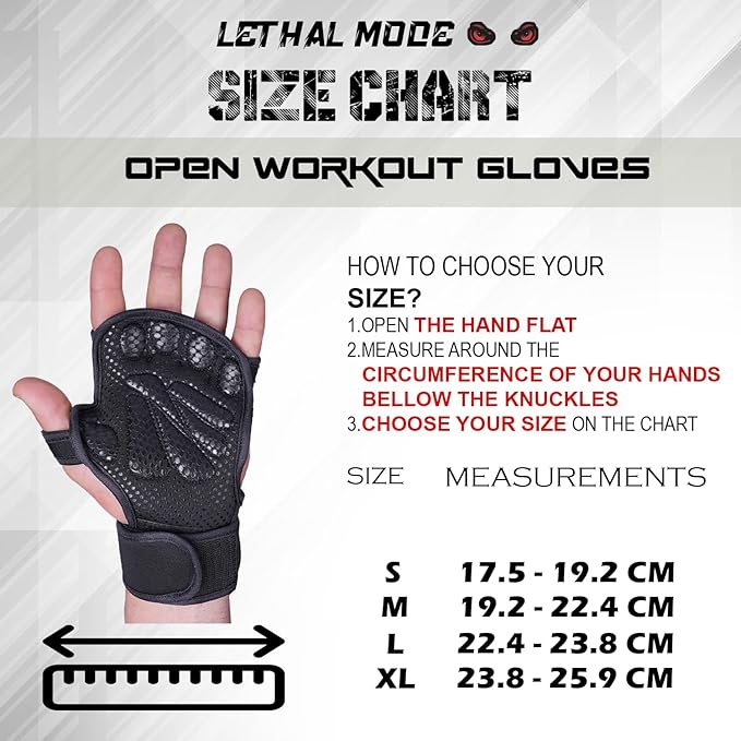 Workout Gloves for Men & Women – Fingerless Weight Lifting Gloves with Wrist Support for Gym, Crossfit, and Exercise – Durable Grip for Weightlifting, Cycling & Training
