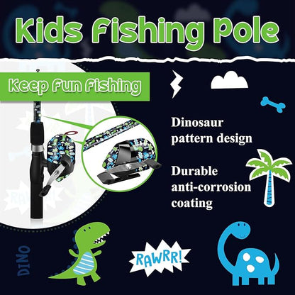 Kids Fishing Pole, Kids Telescopic Fishing Rod and Reel Combo for Children Boys Girls