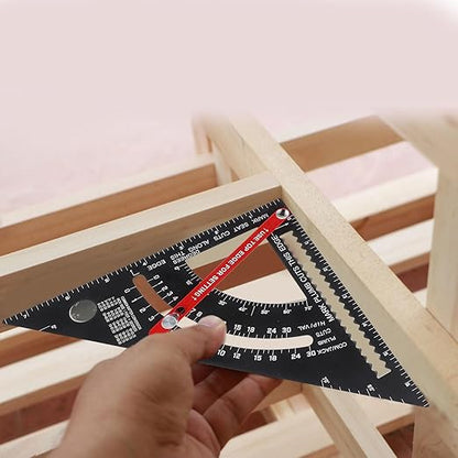Adjustable Woodworking Triangle Ruler Carpenter Multi-Angle Measuring Tool for Precise Line Marking and Rafter Layout in Carpentry