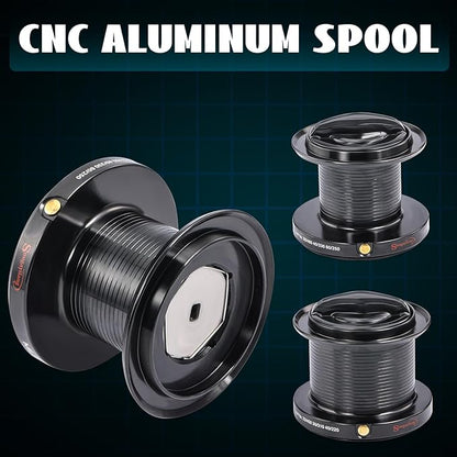 Sougayilang Saltwater Spinning Reel – Up to 38LBs Max Drag Big Game Fishing Reel, Graphite Frame Surf Fishing Reels, 4.6:1 Gear Ratio Heavy Long Casting Inshore Offshore Saltwater Reel