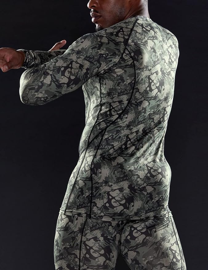 TSLA Men's Thermal Long Sleeve Compression Shirts, Athletic Base Layer Top, Winter Gear Running T-Shirt