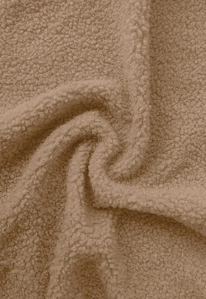 MIROL Women's Fall Trendy Fleece Jacket Faux Sherpa Fuzzy Casual Long Sleeve Zip Up Loose Fit Bomber Winter Coat