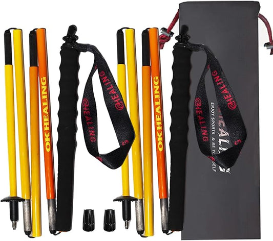 High Strength 5-Section Foldable Carbon Fiber Trekking Poles - 115g/125g/130g, Compact Hiking Staff for Men & Women, Ideal for Hiking, Trekking, Mountaineering & Backpacking