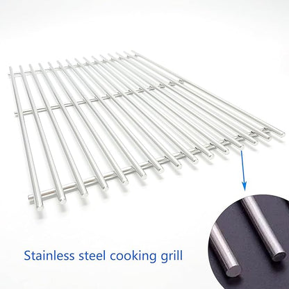 67550 Stainless Steel 2 Cooking Grids Grates Replacement Parts for Fits Weber Summit 400 Series, E-440, S-440, E-450, S-450, E-460, S-460, E-470, S-470 Gas Grill 19-1/4"