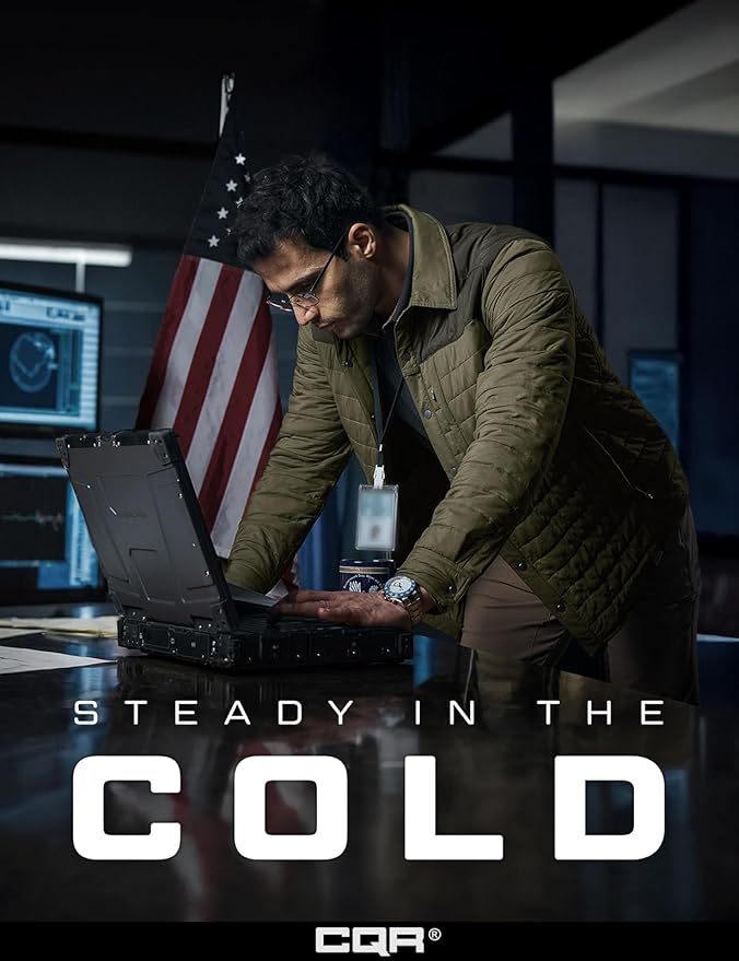 CQR Men's Lightweight Insulated Jacket, Windproof Packable Water Resistant Warm Active Coat for Hiking Work Outdoor Tactical