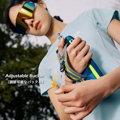 TRIWONDER Handheld Water Bottle for Running, Quick Grip Chill 17 oz Handheld Soft Water Bottle with Hand Strap Hydration Pack, BPA Sport Soft Flask (Blue)