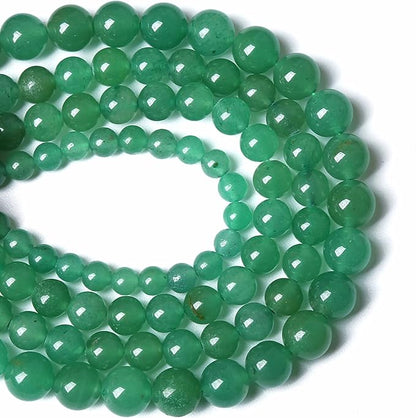 160PCS 4MM Natural Stone Green Aventurine Gemstone Loose Beads for Jewelry Making DIY Bracelet
