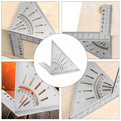 Stainless Steel Woodworking Ruler for Carpentry Marking and Measuring Angle Tool for Precise Cutting and Layout Practical Carpenter Level and Marking Gauge