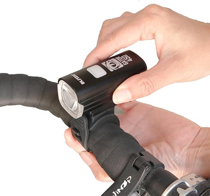 BLITZU Bike Lights Set – Gator 450 LED USB-C Rechargeable Headlight & Rear Taillight with Front and Back Bike Reflectors – Bicycle Accessories for Night Riding, Men & Kids