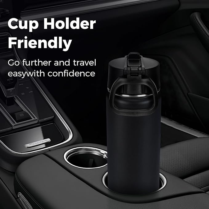 Neihepal 22 oz Insulated Water Bottles Bulk, Stainless Steel Water Bottles Bulk with Leak Proof Straw Lid, Wide Mouth Double Walled Vacuum Keeps Cold and Hot(Mix,8 Pack)