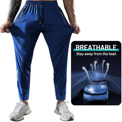 Men's Hiking Pants Quick-Dry Lightweight Sweatpants Outdoor Fishing Pants Water Resistant with Zipper Pockets