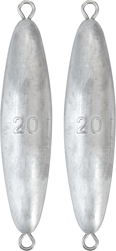 BLUEWING Torpedo Sinker Through Wire Fishing Weight Saltwater Bullet Lead Double Ringed 2oz-48oz