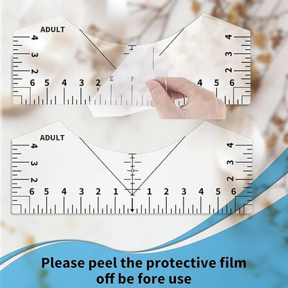 Tshirt Ruler Guide for Vinyl Alignment, T Shirt Rulers to Center Designs, PVC Measurement Template, Craft Sewing Supplies Accessories Tools for Cricut Heat Press & Cameo & HTV Transfer Vinyl