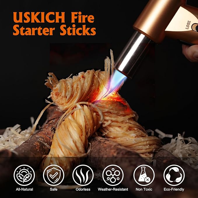 150Pcs Fire Starter - Natural Fire Starters for Campfires,Fireplace, Pellet Stove & Wood, Fire Pit, Smoker, BBQ, Chimney, Pizza Oven - Fire Starters for Grill, Charcoal Starter