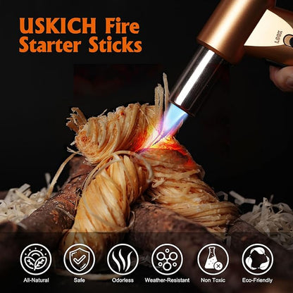150Pcs Fire Starter - Natural Fire Starters for Campfires,Fireplace, Pellet Stove & Wood, Fire Pit, Smoker, BBQ, Chimney, Pizza Oven - Fire Starters for Grill, Charcoal Starter