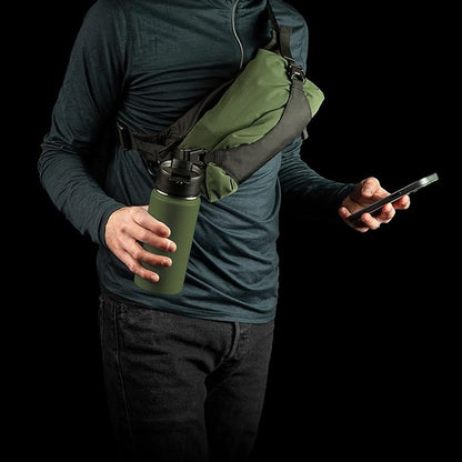 Falcon2L Ultralight Fanny Pack | Crossbody Belt Bag for Men & Women | Compact Waist Pack Sling for Essentials | Expandable External Carry with Falcon Wing Water-Resistant for Outdoor Travel & Everyday