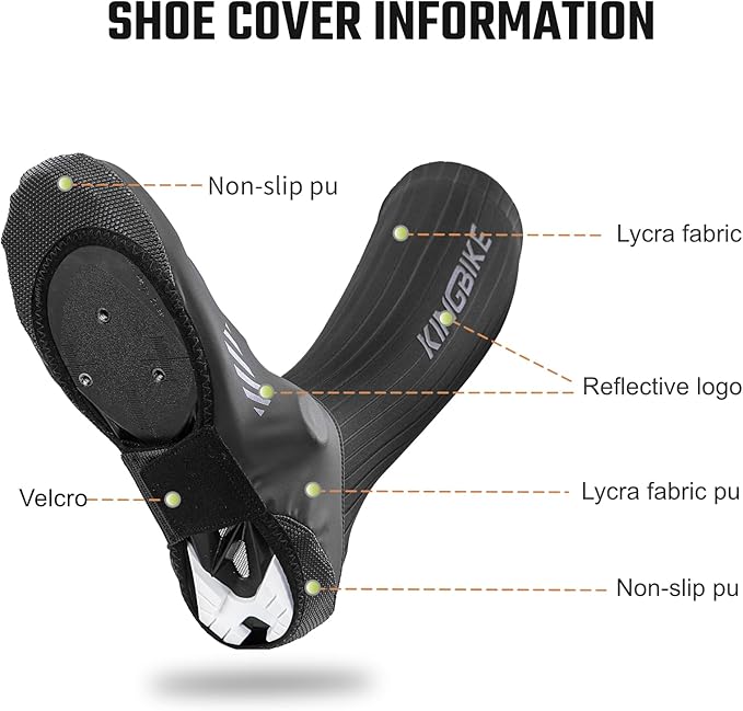 KINGBIKE Cycling Shoe Covers Overshoes Mountain/Road Bike Shoe Covers for Lock Shoes Protection Men Women