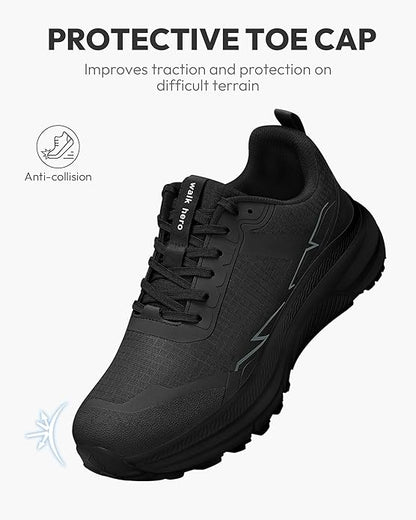 Mens Hiking Shoes for Plantar Fasciitis, Waterproof Walking Shoes for Men with Arch Support, Lightweight Mens Sneakers for Cushioned Comfort