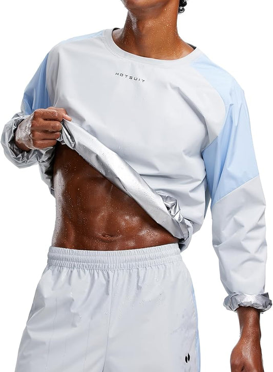 HOTSUIT Sauna Suit Men Anti Rip Sweat Suits Gym Boxing Workout Jackets