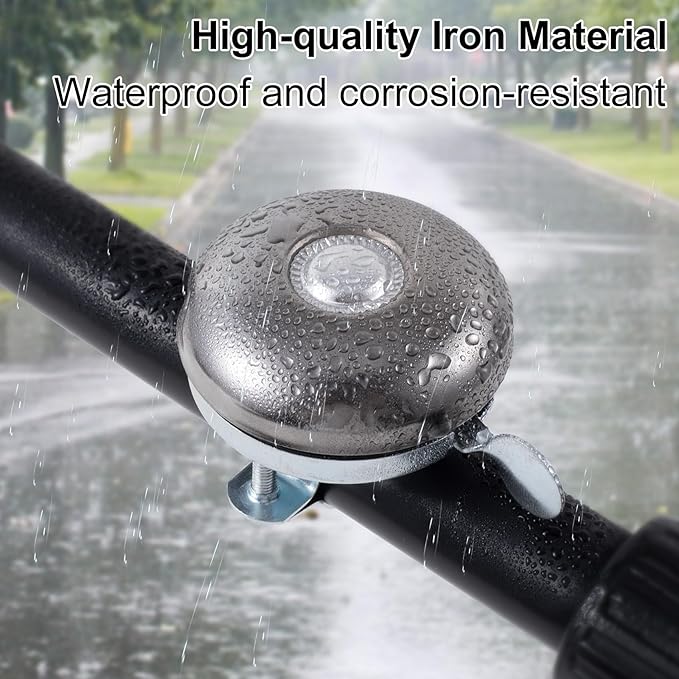 Fully Metal Bike Bell, Loud Clear Sound Bicycle Bell for Adult Bikes, Classic Cycling Horns