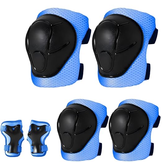 Gradient Color Kids Protective Gear Set Knee Pads for Kid 2-14 Years,W/ Adjustable Strap Kids/Youth Knee Pads Elbow Pads Wrist Guards Set for Inline Roller Skates,Cycling,BMX Bike,Skateboard,Scooter