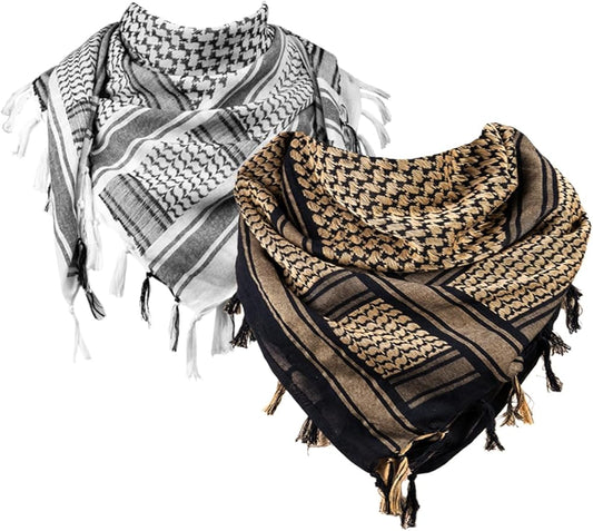 FREE SOLDIER Scarf Military Shemagh Tactical Desert Keffiyeh Head Neck Scarf Arab Wrap with Tassel for Men Women