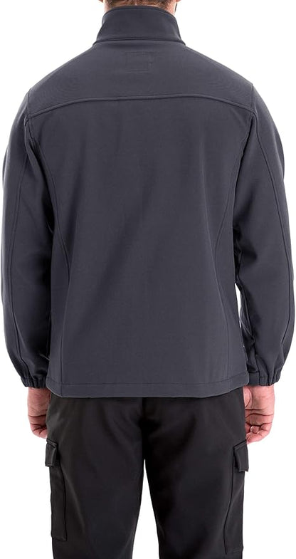 TRAILSIDE SUPPLY CO. Men's Softshell Jacket Fleece Lined Windbreaker,Lightweight Water Resistant Winter Coat