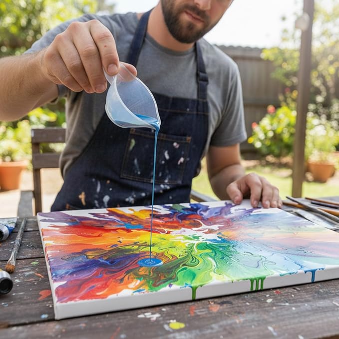 21 Pcs Silicone Mold Cup Dispenser Set, Mini Measuring Mixing Bowls with Spoon Glue Stick Small Scraper, Color Modulation Tools for DIY Epoxy Resin Craft