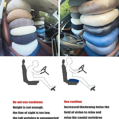 Adult car seat Booster for Height/Drivers seat Booster Cushion for Adults/Increase The Field of View by 12cm/ 4.7in,Butt Cushion for Office Chairs,for car/Office/Home/Wheelchair（Beige）