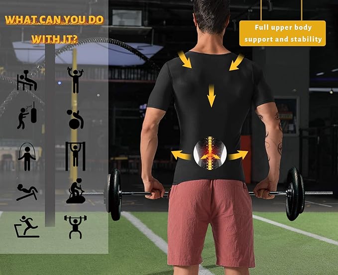 Men Sauna Shirt Sweat Suit Slimming Vest Workout Tank Top Waist Trainer Shaper