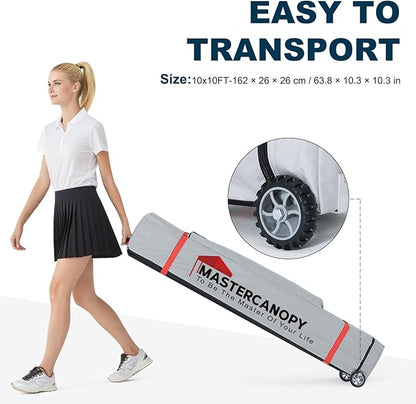 MASTERCANOPY Pop Up Canopy Tent Commercial Grade 10x10 Instant Shelter (Forest Green)