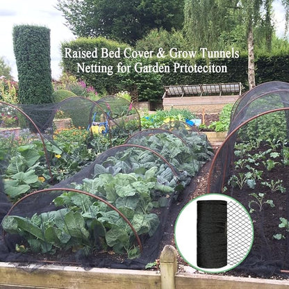 Bird Netting 25x50 Ft, 1 in Mesh Heavy Duty Garden Netting Pest Barrier for Plants, Fruit Trees, Vegetables, Extra Strong Woven Mesh Netting, Animal Fencing Against Birds, Deer, Poultry