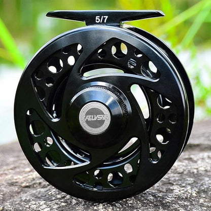 Fly Fishing Reel Fly Reels - Large Arbor CNC-Machined Aluminum Alloy Body Light Weight 5/7, 7/9, 9/10 wt (Black, Green, Silver/Blue, Gray-Green, Silver-Blue,Gunmetal,Ice Blue,Sapphire Blue)