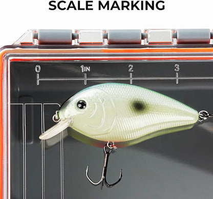 KastKing HyperSeal Waterproof Tackle Box, 3700 Deep Tackle Trays, Fishing Tackle Box Organizer With Exterior Stickers, Fishing Gear & Fishing Accessories Storage