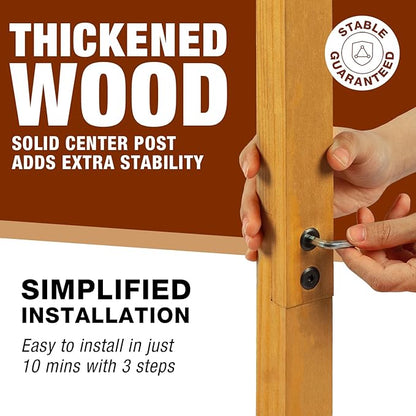 Ghosthorn Fishing Rod Holders for Garage 360 Degree Rotating Fishing Pole Rack, Floor Stand Holds up to 16 Rods Wood Fishing Gear Equipment Storage Organizer, Fishing Gifts for Men Women