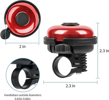 Classic Bike Bell, Aluminum Bicycle Bell, Loud Crisp Clear Sound Bicycle Bike Bell for Adults Kids