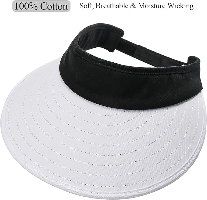 Sun Visor Hats Women Large Brim Summer UV Protection Beach Cap
