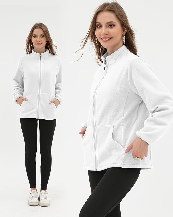 Argstar Women's Fleece Jacket with 6 Pockets (XS-2XL)