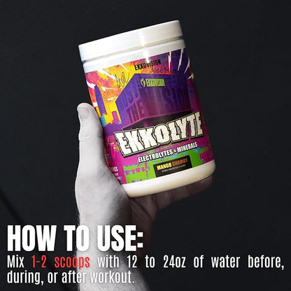 Ekkovision Ekkolyte Electrolytes & Minerals Powder, 50 MG Vitamin C & 155 MG Magnesium for Hydration Support, Essential Electrolytes for Women & Men, Orange Flavored Electrolyte Mix, 120 Servings