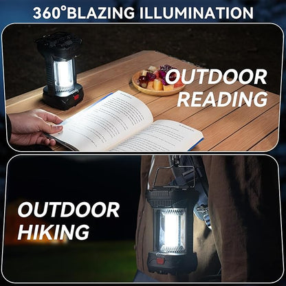 AlpsWolf Camping Lantern Rechargeable, 1000LM 4000mAh Rechargeable Lanterns 4 Light Modes LED Lantern for Camping, Hiking, Power Outages, Emergencies (1 Pack-Black)