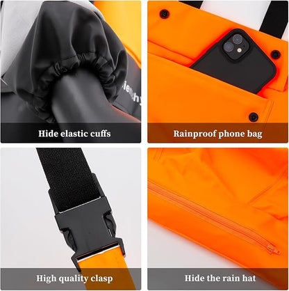 Rain Suit For Men & Women Waterproof Heavy Duty Rain Gear Reflective Jacket for Fishing Outdoor Work Raincoats